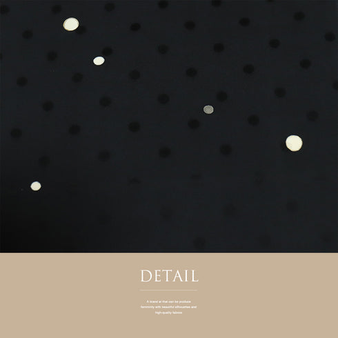 小紋 リサイクル 身丈166cm 裄71.2cm 袷 水玉柄 地紋 箔 ブラック LLサイズ お洒落 カジュアル 正絹 広衿 Sランク