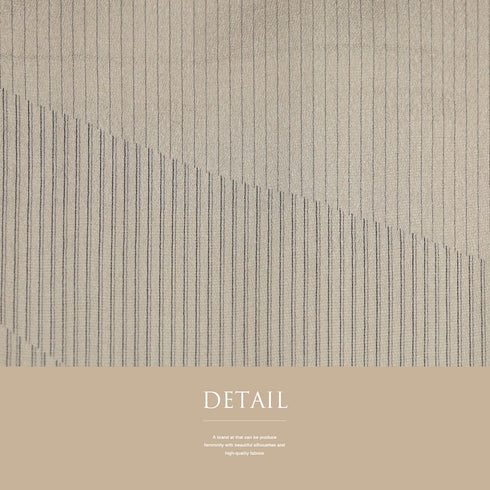 付下げ リサイクル 身丈169cm 裄66.8cm 単衣 縞柄 塩沢紬 ベージュ サイズ お洒落 しつけ糸 正絹 広衿 Sランク