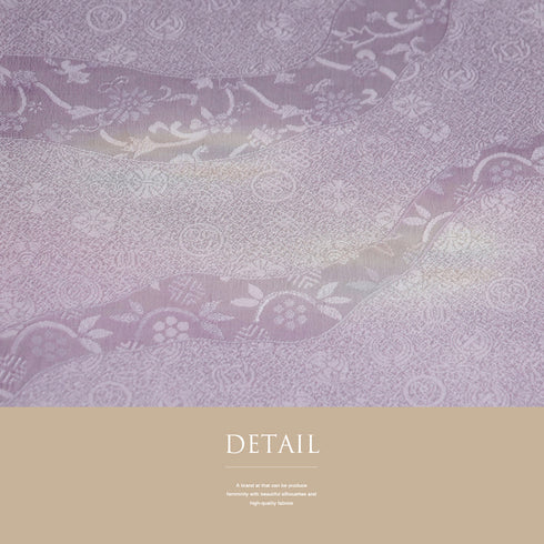 帯締め・帯揚げセット リサイクル 平組紐 ちりめん ピンク 正絹 新品・未使用品 地紋