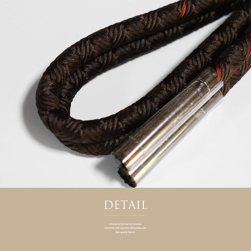 帯締め リサイクル カジュアル 丸組紐 ブラウン 正絹 新品・未使用品