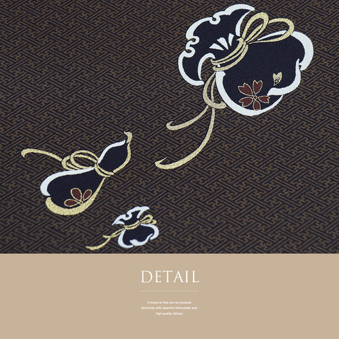 名古屋帯 リサイクル 帯丈374cm ポイント柄 瓢箪柄 巾着柄 染め加工 多色 Mサイズ 正絹 Sランク お洒落