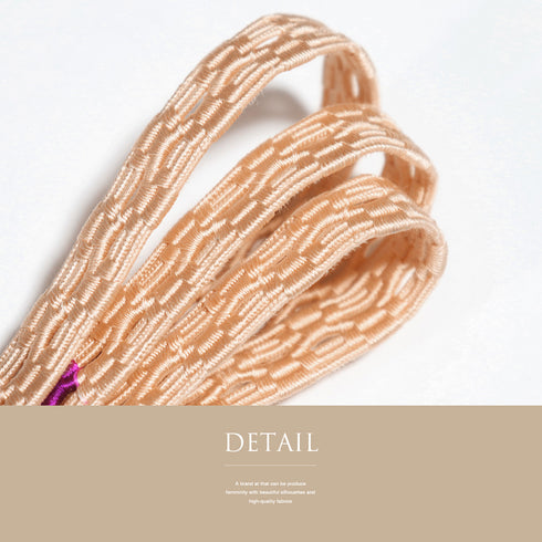 帯締め リサイクル お洒落 手組紐 オレンジ 正絹 新品・未使用品 夏物