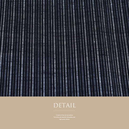 紬 リサイクル 身丈160.2cm 裄63.5cm 袷 縞柄 ネイビー Mサイズ カジュアル お洒落 正絹 広衿 Sランク