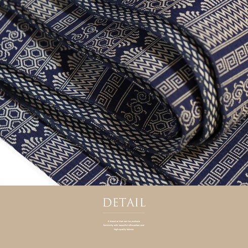 角帯 リサイクル 帯丈394cm 全通 ネイビー 正絹 Sランク カジュアル お洒落