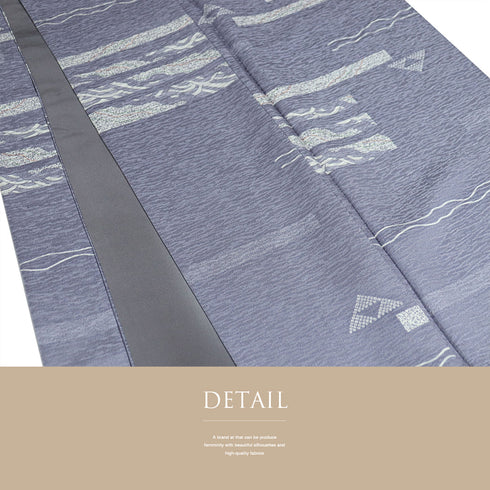 小紋 リサイクル 身丈159.5cm 裄64.8cm 袷 たたき模様 パープル Mサイズ お洒落 カジュアル 正絹 広衿 Sランク