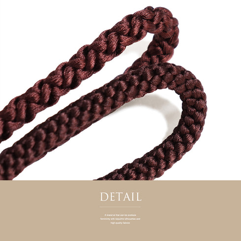 帯締め リサイクル カジュアル 手組紐 ブラウン 新品・未使用品