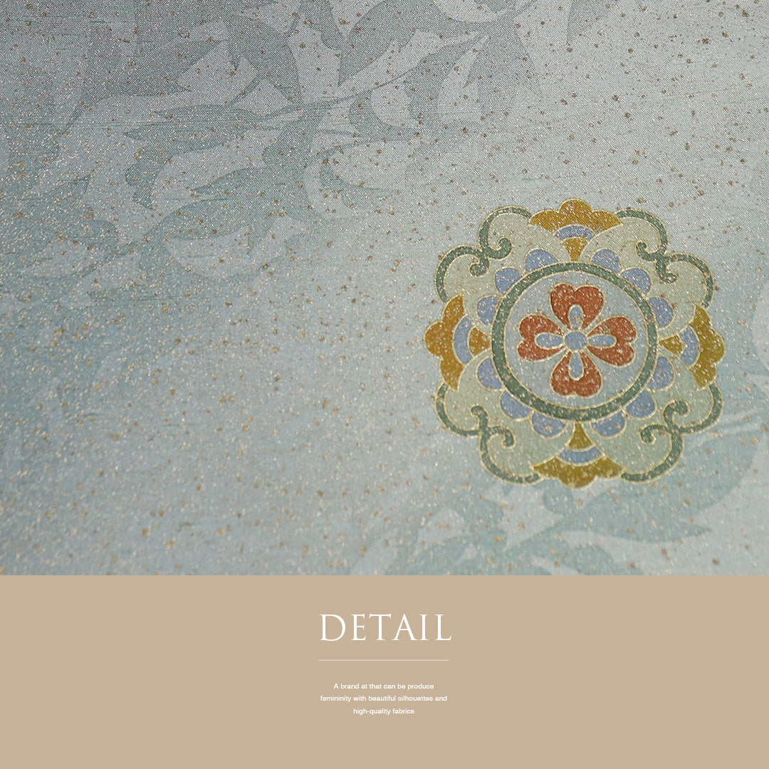 リサイクル 袋帯 帯丈460cm 全通 手織り牛首紬 華紋 染め 無形文化財