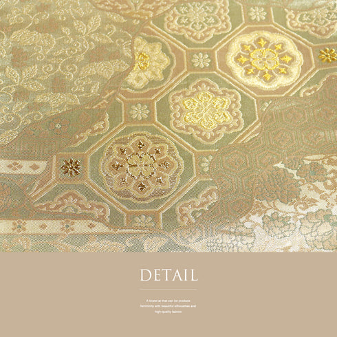 袋帯 リサイクル 帯丈440cm 六通 佐賀錦織 ゴールド Mサイズ 正絹 未使用品 フォーマル