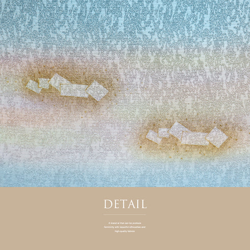 帯揚げ リサイクル セミフォーマル お洒落 ちりめん 正絹 ブルー ぼかし柄 金ラメ 新品・未使用品 AG-1236