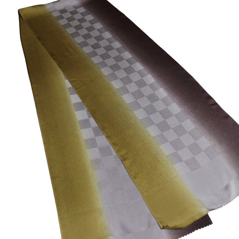 帯揚げ リサイクル お洒落 綸子 正絹 多色 地紋 市松 ぼかし 新品・未使用品 AG-1213