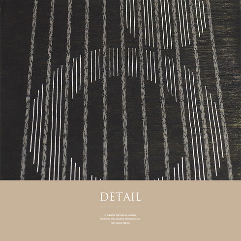 袋帯 リサイクル 帯丈440cm 全通 縞や丸柄 ブラック Mサイズ 正絹 新品・未使用品 お洒落