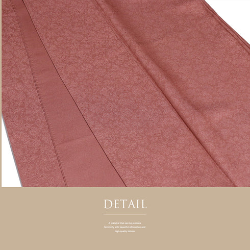 色無地 リサイクル 身丈150.5cm 裄62.4cm 袷 小花柄 ピンク Sサイズ セミフォーマル 落款 一つ紋 正絹 広衿 地紋あり Sランク