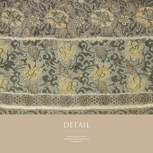 袋帯 リサイクル 帯丈450cm 六通 横段有職文様 西陣織 ゴールド Lサイズ 混合 新品・未使用品 フォーマル セミフォーマル