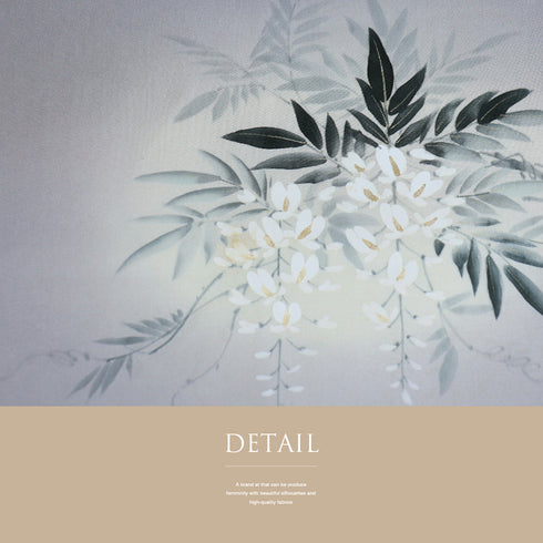 名古屋帯 リサイクル 帯丈357cm ポイント柄 藤の花 塩瀬 パープル Sサイズ 正絹 Aランク お洒落