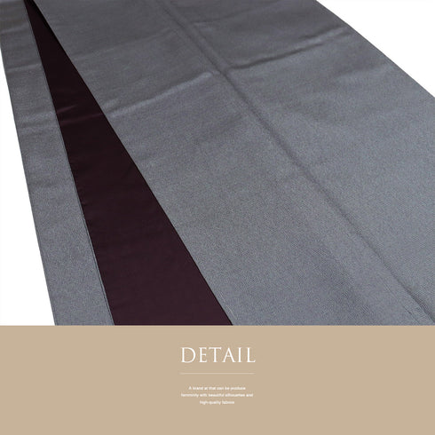 色無地 リサイクル 身丈168.5cm 裄69.2cm 袷 パープル LLサイズ お洒落 カジュアル しつけ糸 正絹 広衿 Sランク