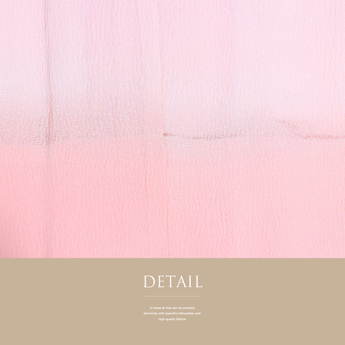 長襦袢 リサイクル 長襦袢 身丈133.5cm 裄64.4cm 袷 裾ぼかし柄 ピンク Sサイズ 正絹 袖無双 Sランク