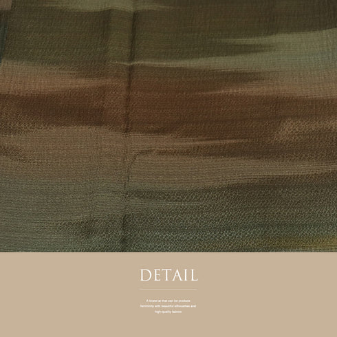 道行コート リサイクル 身丈90.2cm 裄66cm 袷 横段ぼかし 地紋 グリーン Mサイズ お洒落 正絹 Sランク