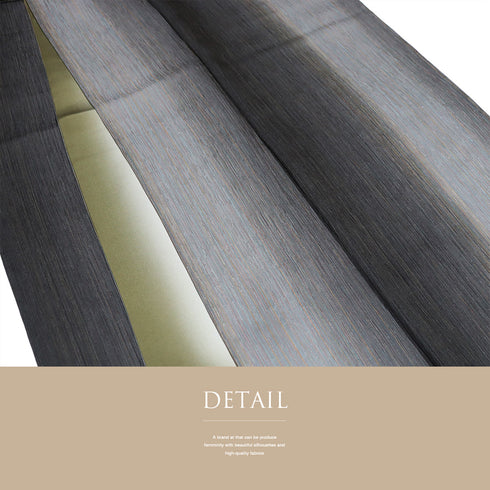 小紋 リサイクル 身丈157.6cm 裄65.6cm 袷 縦ぼかし柄 地紋 グレー Mサイズ お洒落 カジュアル 正絹 広衿 Aランク