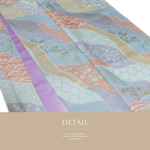 小紋 リサイクル 身丈156cm 裄69cm 袷 道長取り柄 八掛部分化繊 多色 Mサイズ お洒落 しつけ糸 正絹 広衿 Bランク