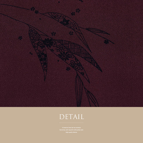 帯締め・帯揚げセット リサイクル 平組紐 ちりめん レッド 正絹 新品・未使用品 草花柄