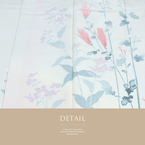 付下げ リサイクル 身丈162.7cm 裄68.2cm 袷 嵯峨菊柄 アイボリー Lサイズ お洒落 正絹 広衿 Sランク