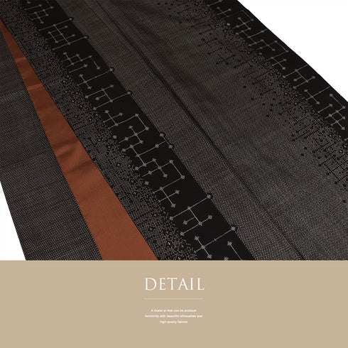 大島紬 リサイクル 身丈159.3cm 裄62.8cm 袷 ブラウン Mサイズ お洒落 カジュアル 証紙 正絹 広衿 Aランク