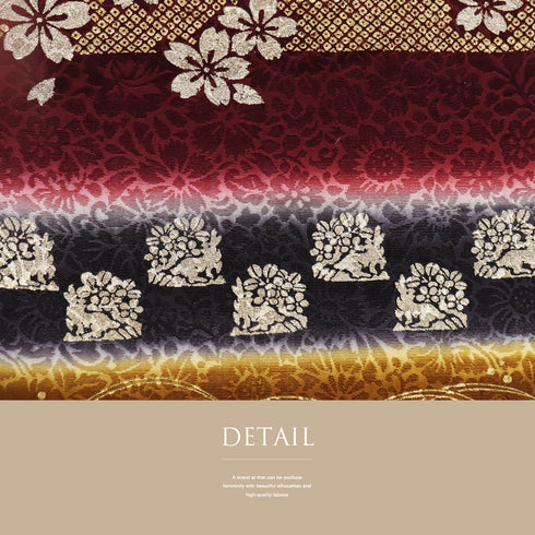 袋帯 リサイクル 帯丈450cm 六通 桜や兎柄 切りビロード 地紋 多色 Lサイズ 正絹 Sランク お洒落