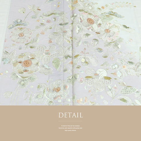 訪問着 リサイクル 夏着物 身丈161.8cm 裄64.8cm 夏物 辻ヶ花模様 ミシン刺繍 ピンク Lサイズ お洒落 不明 広衿 Sランク