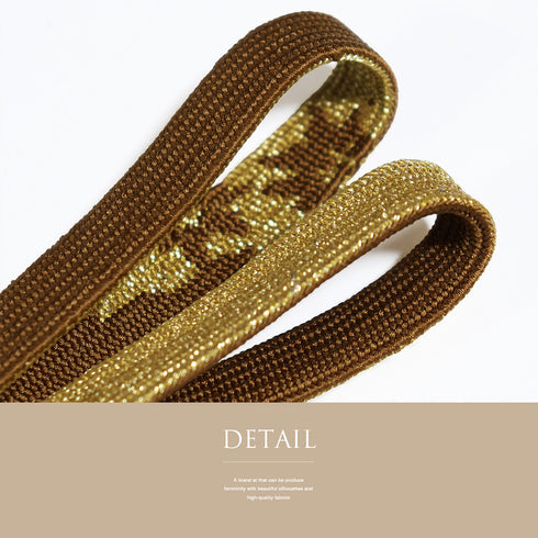 帯締め リサイクル セミフォーマル 平組紐 ブラウン 正絹 新品・未使用品