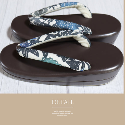 草履 新品 ブラウン 新品・未使用品 紅型染