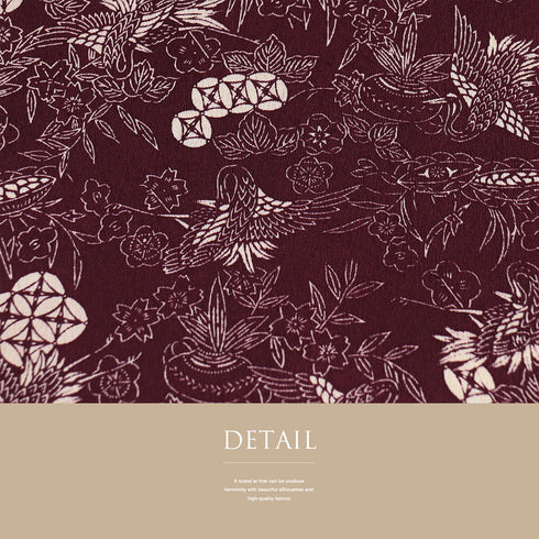 名古屋帯 リサイクル 帯丈337.5cm 全通 鶴柄 直物柄 レッド SSサイズ 混合 Sランク お洒落