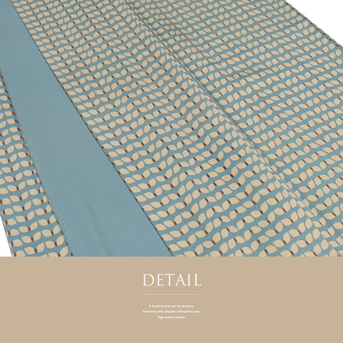 小紋 リサイクル 身丈158cm 裄62.2cm 袷 幾何学柄 ブルー Mサイズ お洒落 カジュアル 正絹 広衿 Aランク