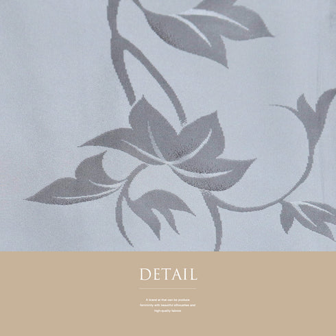 長襦袢 リサイクル 長襦袢 身丈132cm 裄65.2cm 袷 蔦の地紋柄 刺繍半衿付き グレー Mサイズ 正絹 Sランク