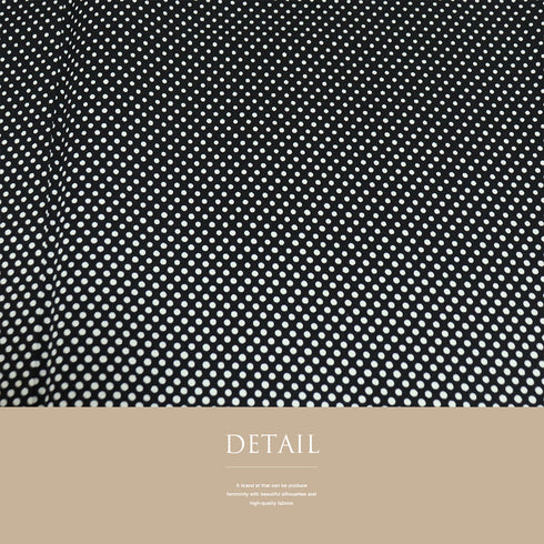 付下げ リサイクル 身丈164.7cm 裄68.4cm 袷 付け下げ小紋 水玉模様 ゆったりサイズ ブラック Lサイズ お洒落 カジュアル 正絹 広衿 Sランク