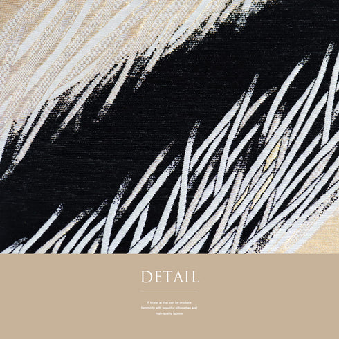 袋帯 リサイクル 帯丈432cm 六通 抽象柄 ブラック Sサイズ 正絹 Sランク お洒落