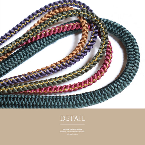 帯締め・帯揚げセット 手組紐 ちりめん 多色 正絹 新品・未使用品 地紋