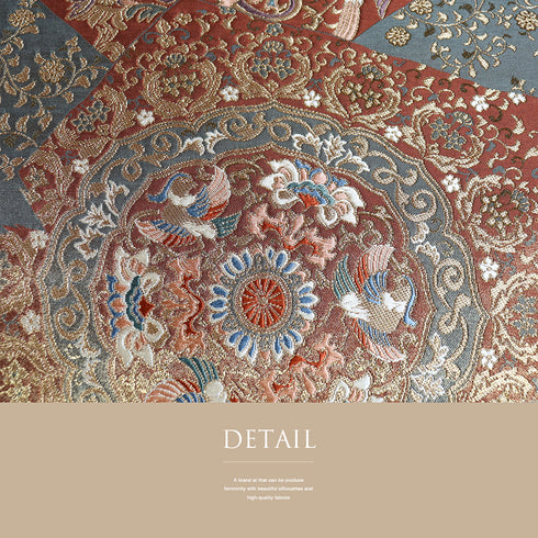 袋帯 リサイクル 帯丈432cm 六通 華紋に鳥柄 多色 Sサイズ 正絹 新品・未使用品 フォーマル セミフォーマル