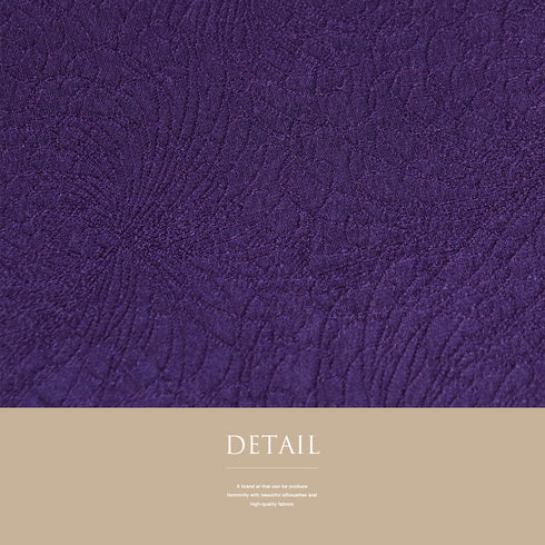 帯揚げ カジュアル ちりめん パープル 正絹 新品・未使用品 菊柄