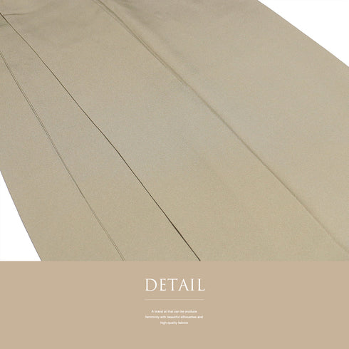 色無地 リサイクル 身丈160cm 裄63.2cm 袷 ベージュ Mサイズ フォーマル セミフォーマル 一つ紋 正絹 広衿 地紋なし Sランク IR-330