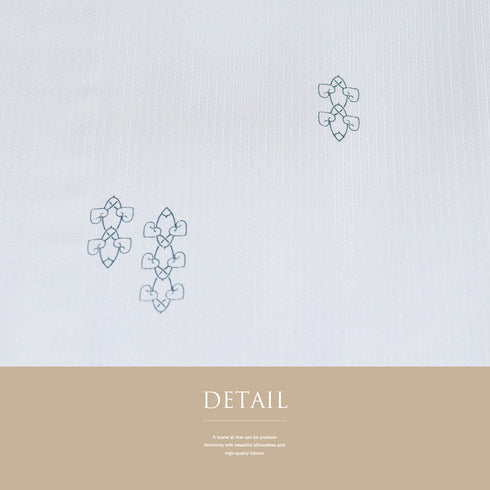 小紋 リサイクル 身丈154.3cm 裄65cm 単衣 デザイン柄 地紋 グレー Sサイズ お洒落 正絹 広衿 Aランク