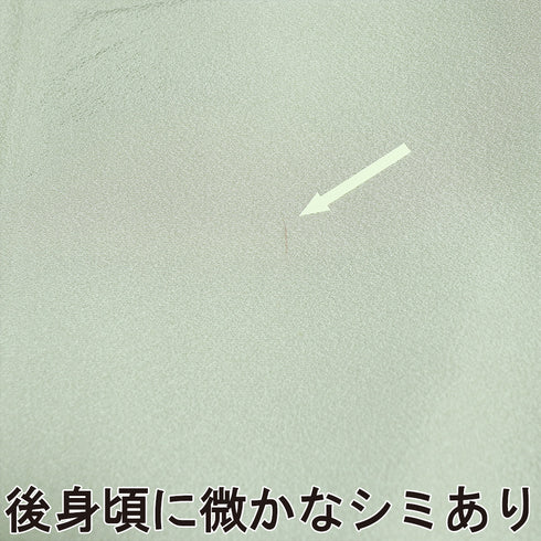 訪問着 リサイクル 身丈158.5cm 裄65.8cm 袷 風景柄 草花 汕頭刺繍 グリーン Mサイズ お洒落 セミフォーマル 正絹 広衿 Sランク