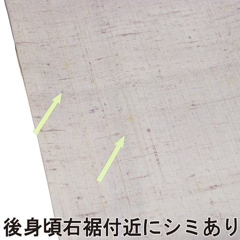 付下げ リサイクル 夏着物 身丈158.5cm 裄68.4cm 夏物 薄物 流水に菊柄 パープル Mサイズ お洒落 不明 広衿 Bランク