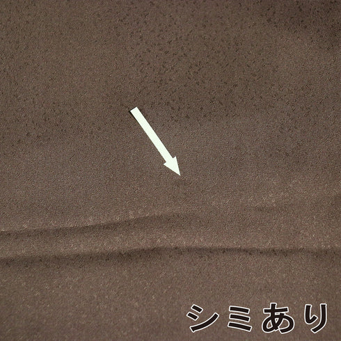 訪問着 リサイクル 身丈161.8cm 裄65.4cm 袷 波柄 ゆったりサイズ ブラウン Lサイズ セミフォーマル 一つ紋 正絹 広衿 Aランク