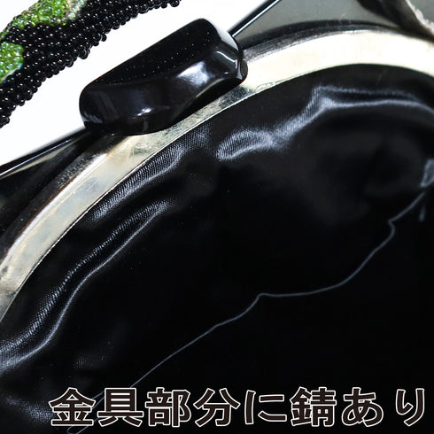 バッグ ブラック ビーズ Aランク ビーズバック 花柄