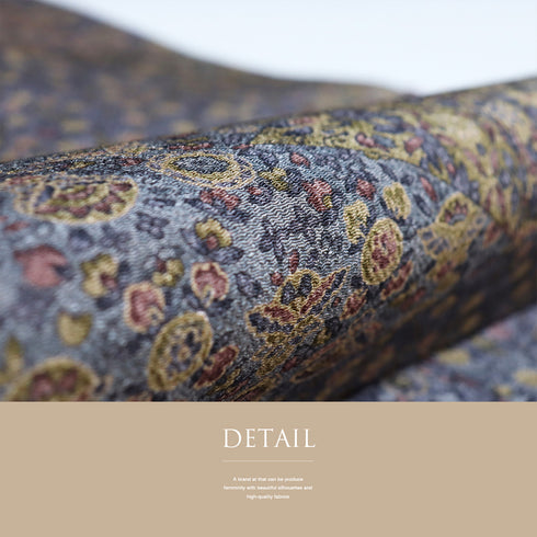 名古屋帯 リサイクル 帯丈357cm 全通 花柄 ちりめん 多色 Sサイズ 正絹 Sランク お洒落