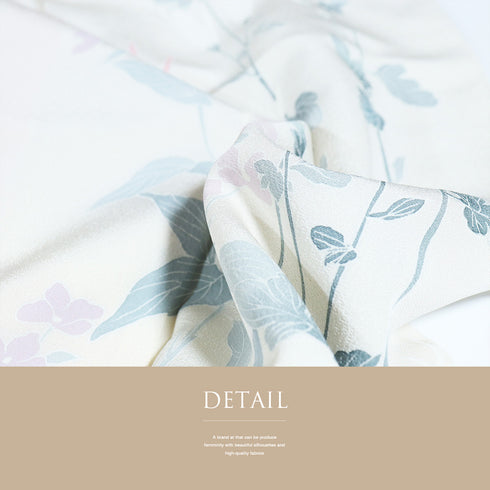 付下げ リサイクル 身丈162.7cm 裄68.2cm 袷 嵯峨菊柄 アイボリー Lサイズ お洒落 正絹 広衿 Sランク