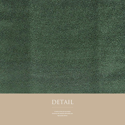 色無地 リサイクル 身丈159.3cm 裄65cm 袷 グリーン Mサイズ セミフォーマル 一つ紋 しつけ糸 正絹 広衿 地紋あり Sランク