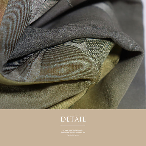 道行コート リサイクル 身丈105.7cm 裄64.8cm 袷 ロング丈 地紋 斜めぼかし柄 多色 Mサイズ カジュアル しつけ糸 正絹 Sランク