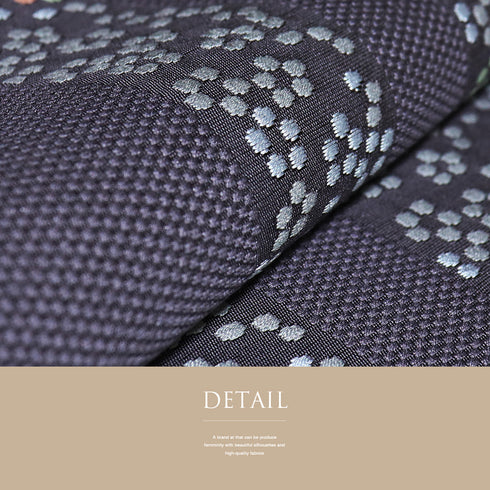 名古屋帯 リサイクル 帯丈371.5cm 六通 博多織 梅香 パープル Mサイズ 正絹 Sランク お洒落