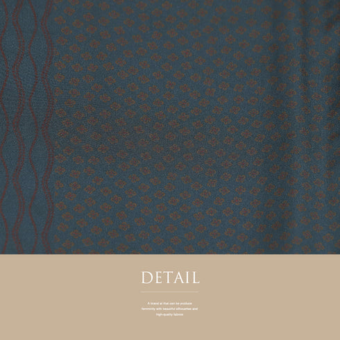 小紋 リサイクル 身丈160cm 裄64.4cm 袷 小花にデザイン縦わく柄 グレー Mサイズ お洒落 カジュアル 正絹 広衿 Sランク